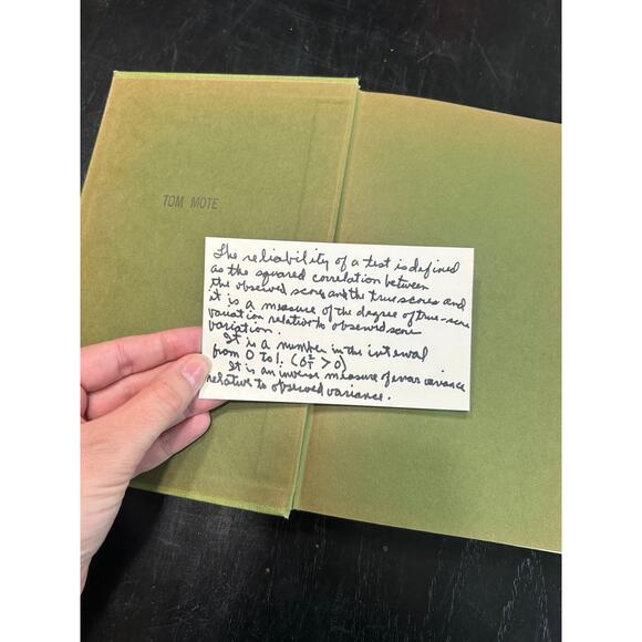 Psychological Measurements & predictions- Horst-green with notes- 1966- used - Picture 6 of 7